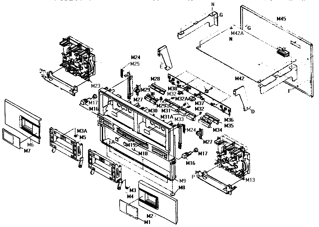Cassette deck assembly