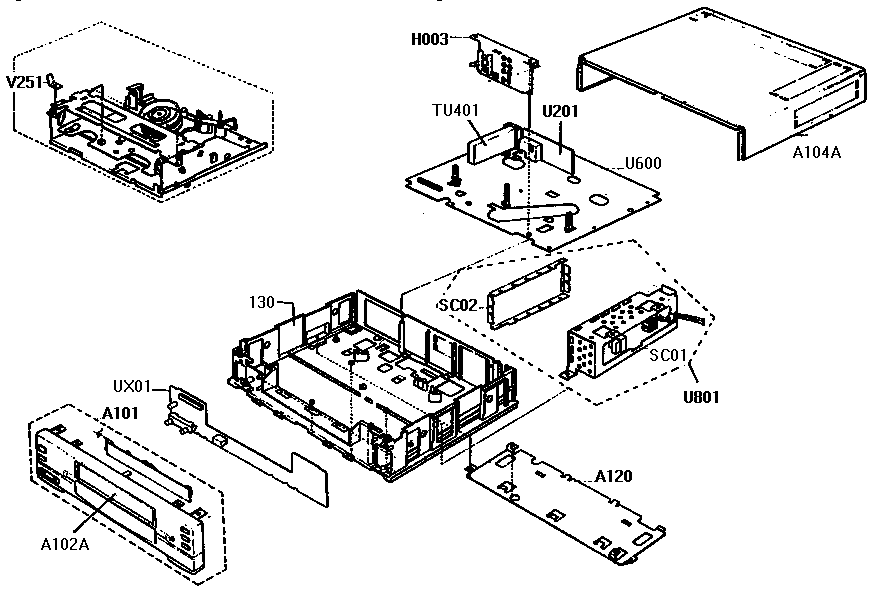 Vcr instrument assembly
