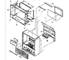 Hitachi 55EX9KAP32 cabinet parts diagram