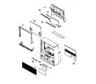 Hitachi 55EX15K cabinet parts diagram