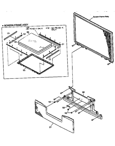 Screen assy parts