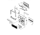Hitachi 50SX8B cabinet parts diagram