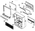Hitachi 50UX53K cabinet parts diagram