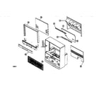 Hitachi 60SBX72B cabinet parts diagram