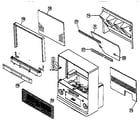 Hitachi 60UX55K cabinet parts diagram