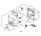 Panasonic PV-M2058 cabinet parts diagram