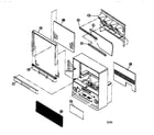 Hitachi 50UX58K cabinet parts diagram