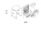 JVC MX-D302T cabinet parts diagram