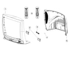 Zenith IQB36B42W cabinet parts diagram