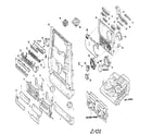 Aiwa NSX-DST717 cabinet parts diagram