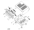 Denon AVR-1601 cabinet parts diagram