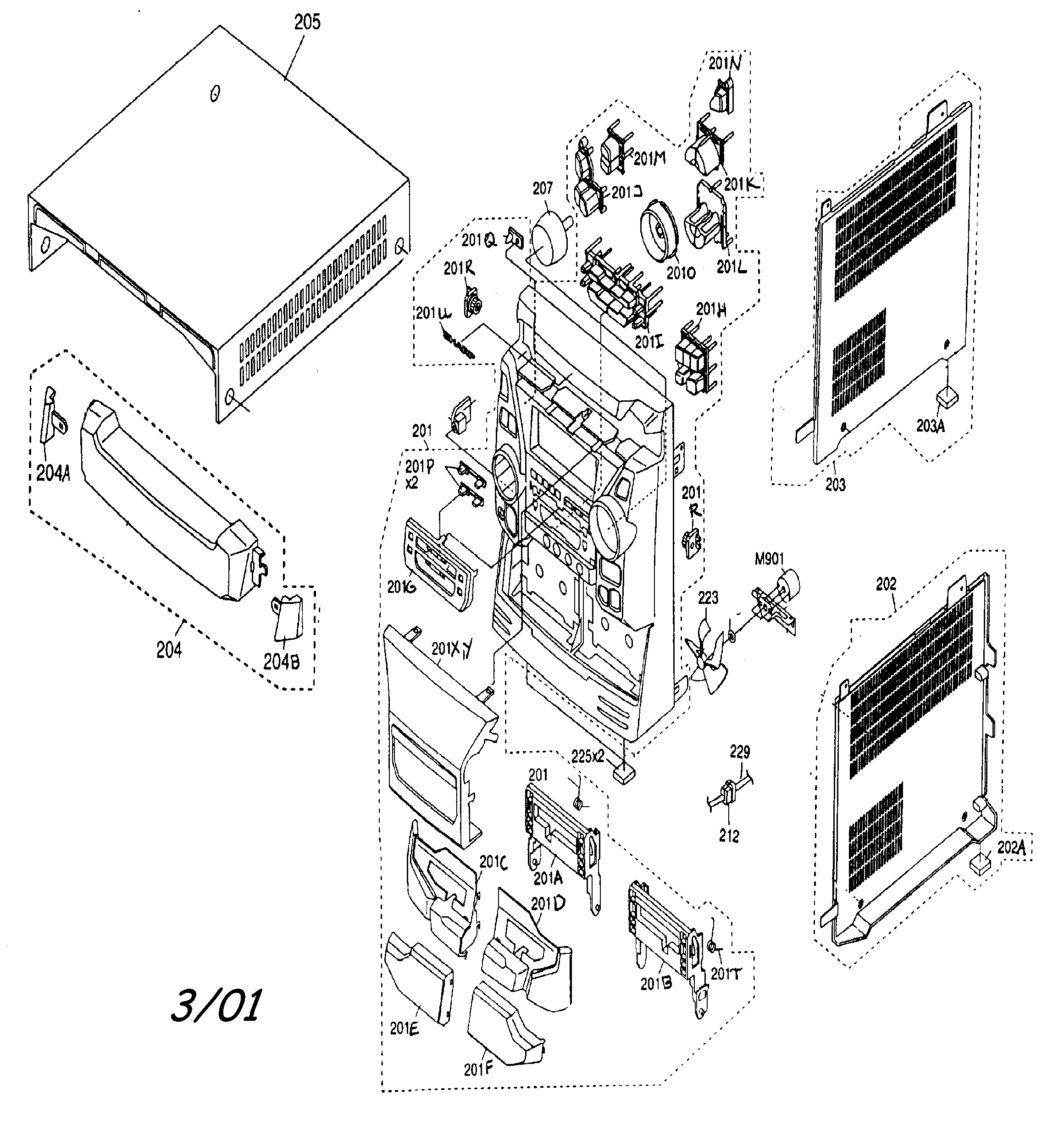 CABINET PARTS,CD-BA200,CD-BA2100