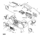 Aiwa CSD-FD71 cabinet parts diagram