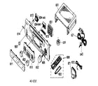 Kenwood VR-407 cabinet parts diagram