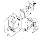 Panasonic PV-C1321A cabinet parts diagram
