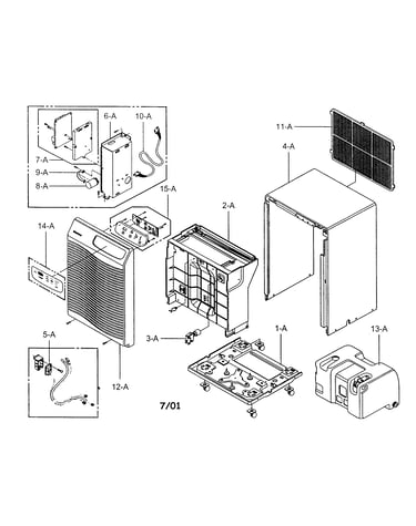 Outer case/control parts