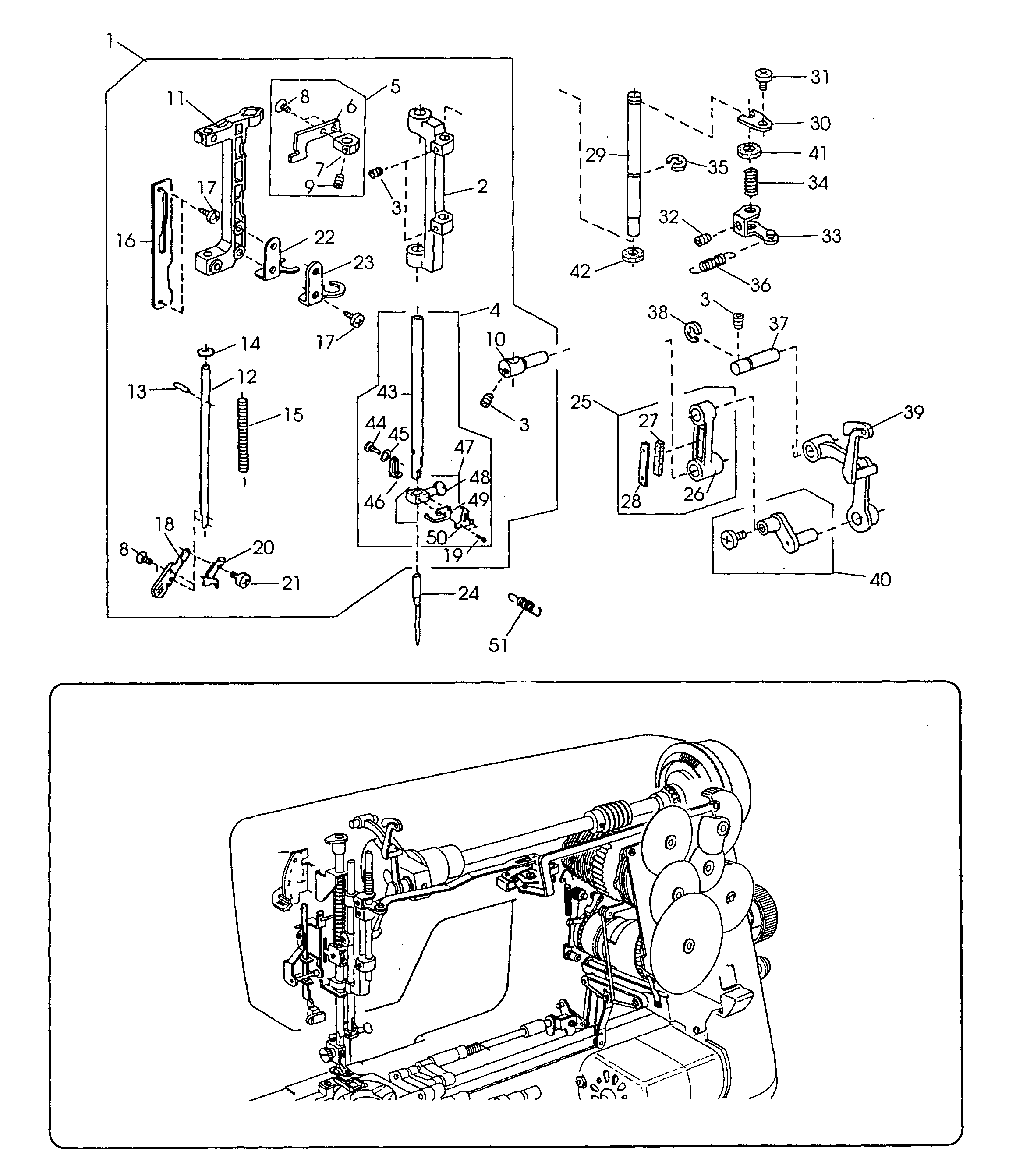 Needle Bar Supporter Unit