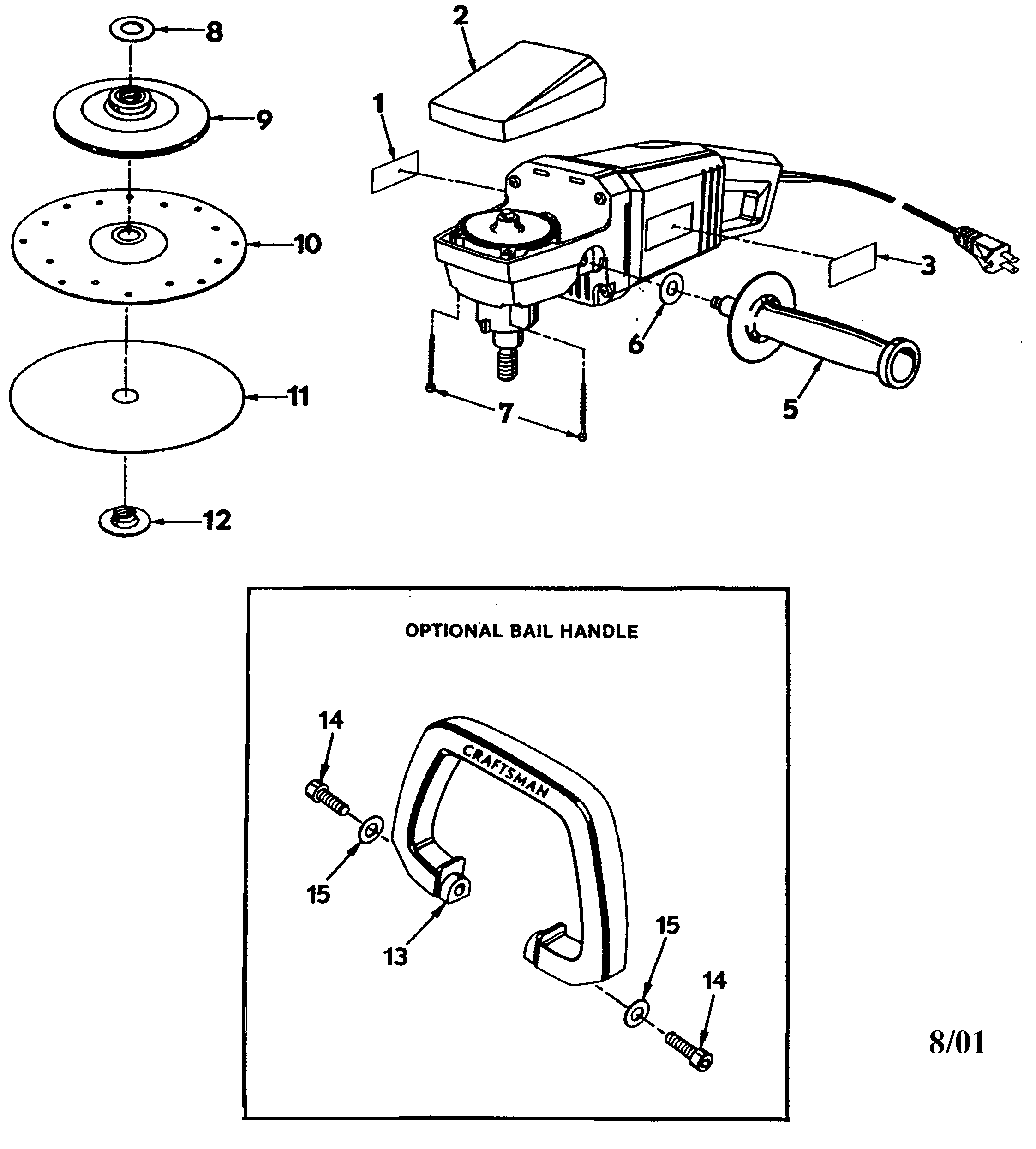 Sanding disc assy/handles