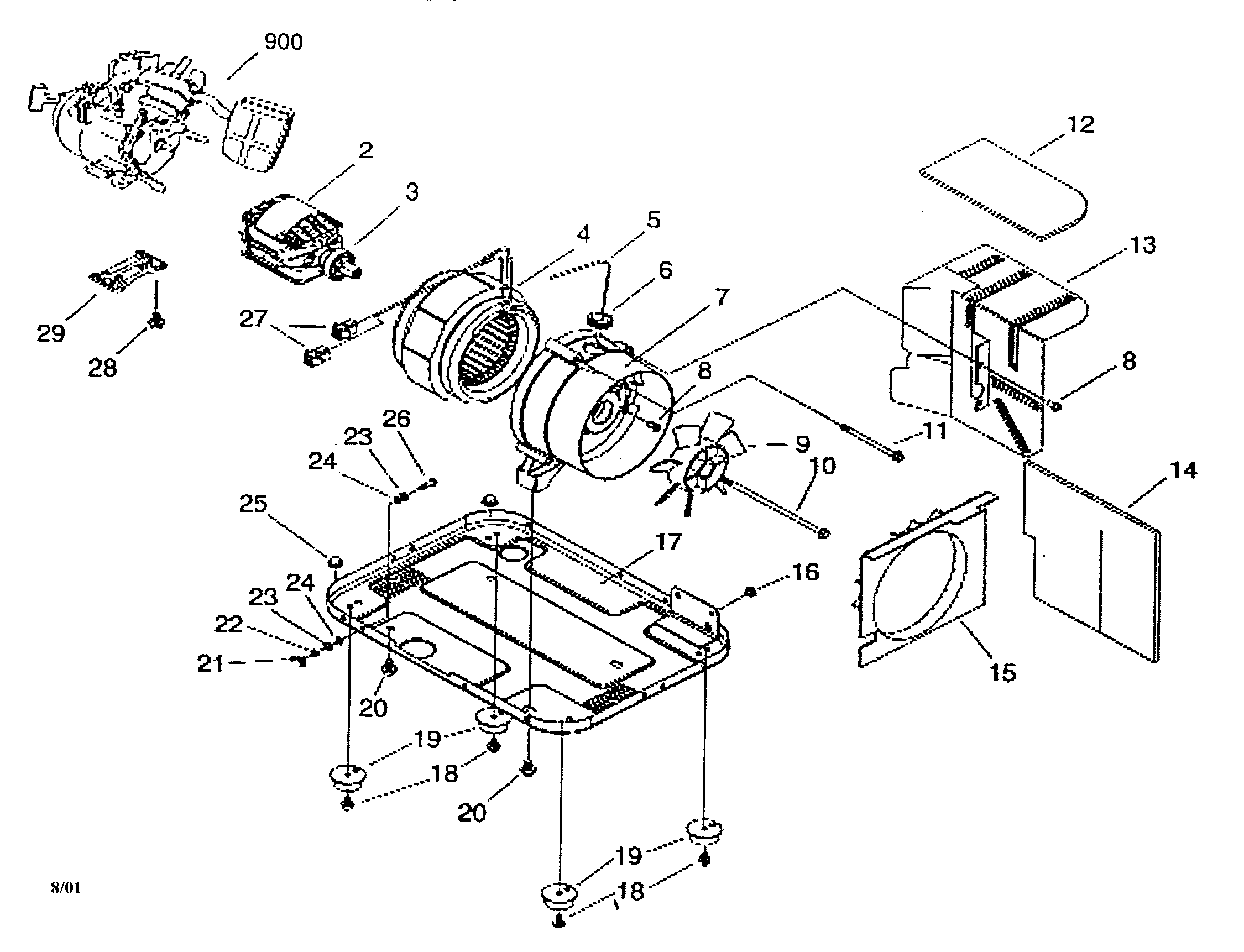 Unit exploded view