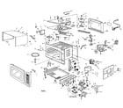 Panasonic NN-C980W oven and cabinet parts diagram