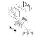 Hitachi 43UWX10B cabinet parts diagram