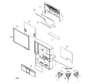 Hitachi 50DX10B cabinet parts diagram