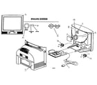 Magnavox 25PS50S/121 cabinet parts diagram