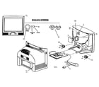 Magnavox 20LW202/225 cabinet parts diagram