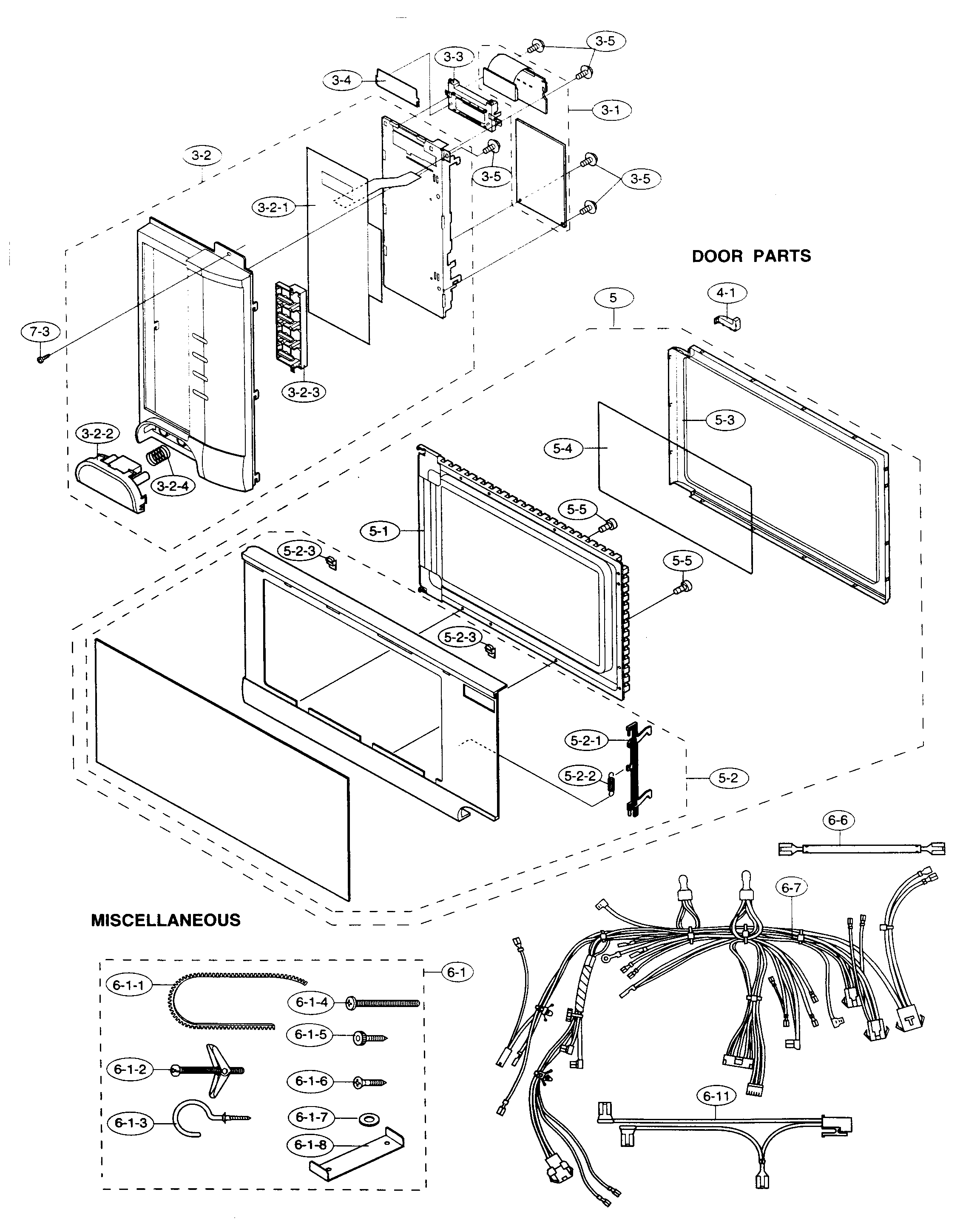 Control panel/door parts