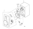 Sony SS-M100 cabinet parts diagram