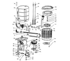Haier XQBM40-F drum/motor assy diagram
