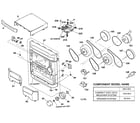 Sony HCD-BX3 cabinet parts diagram