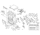 Sony HCD-BX5 cabinet parts diagram