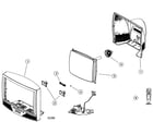 Zenith H27C35DT cabinet parts diagram