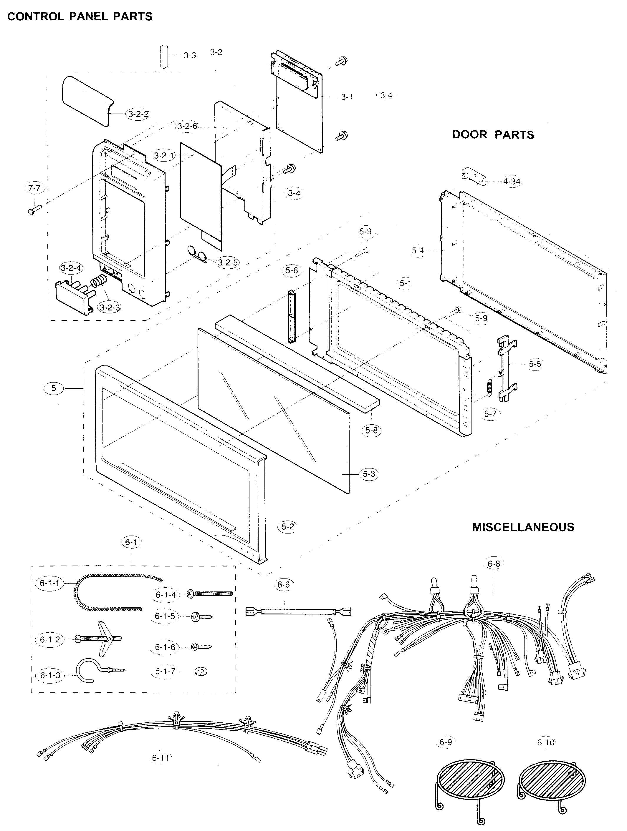 Control panel,door,miscellaneous