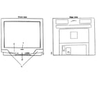 Panasonic CT-2722HE cabinet parts diagram