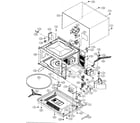 Sharp R-425EW oven/cabinet parts diagram