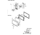 Sharp R-425EW control panel/door/miscellaneous diagram