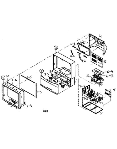 Cabinet parts/model pcj522rx