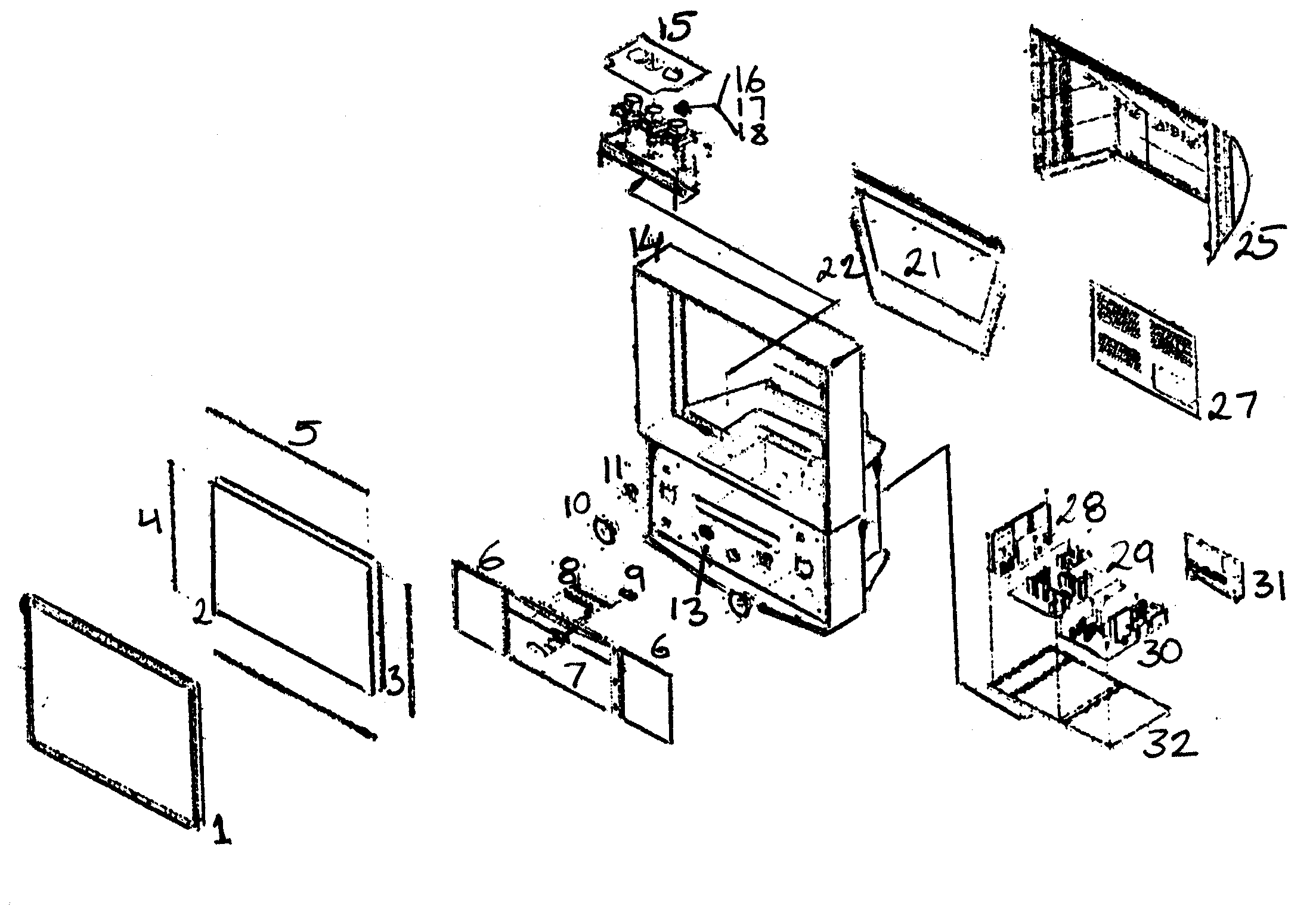 CABINET PARTS/MODEL PCJ612RX