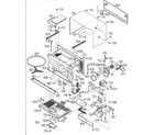 Sharp R-1201 oven cabinet parts diagram