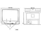 Panasonic CT-27G7DUF cabinet parts diagram