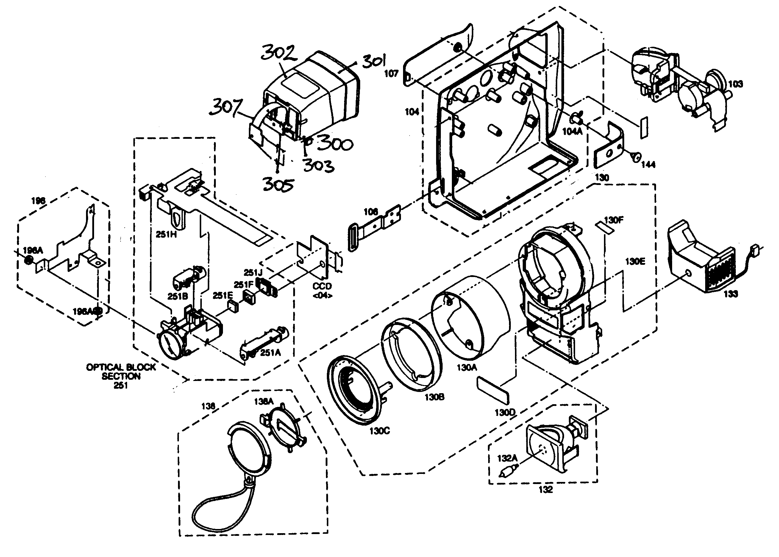 Optical block assy