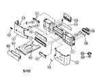 JVC XV-D9000 cabinet parts diagram