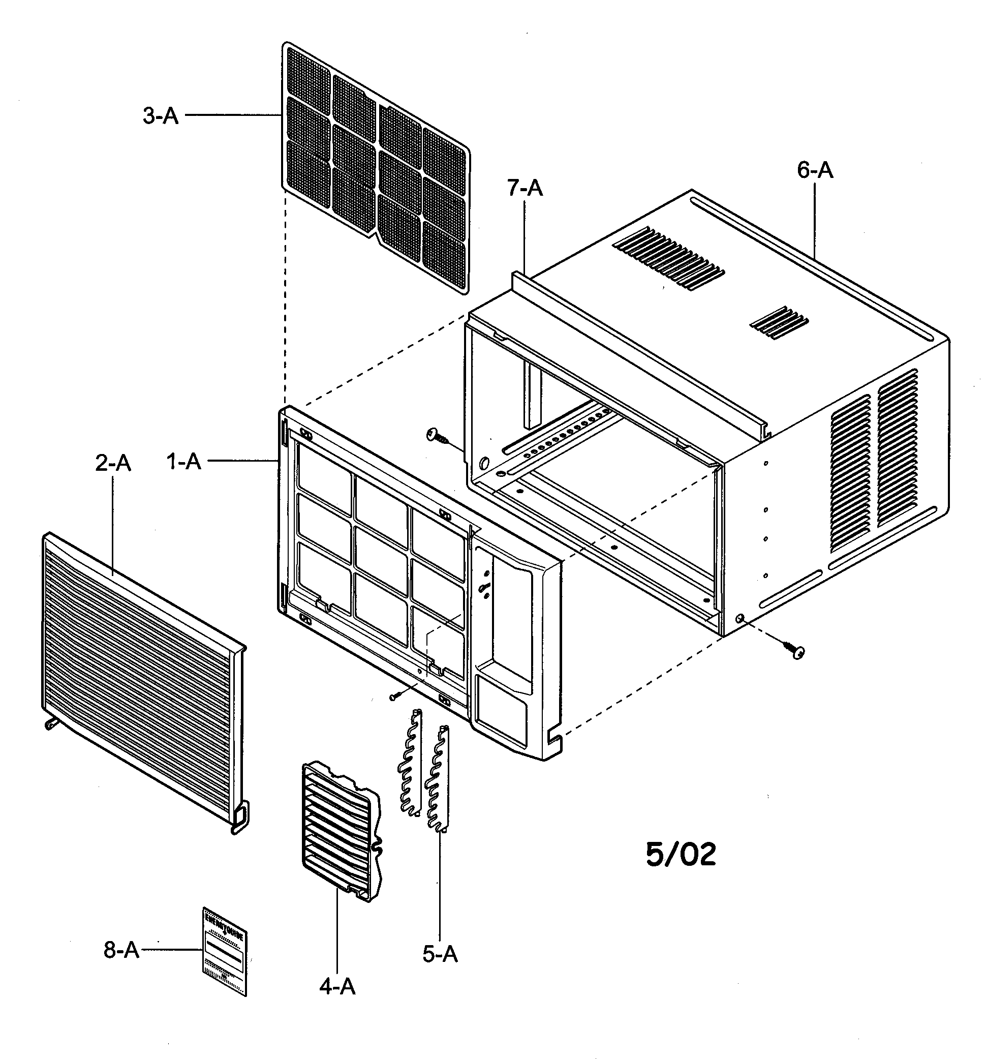 CABINET/FRONT GRILLE ASSY