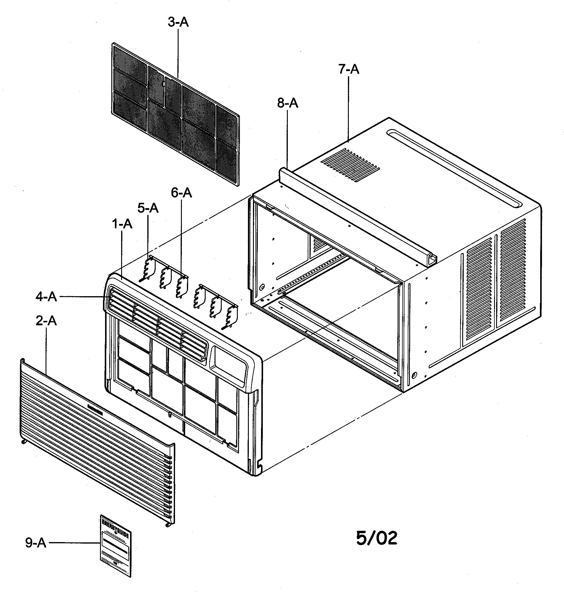 CABINET/FRONT GRILLE ASSY