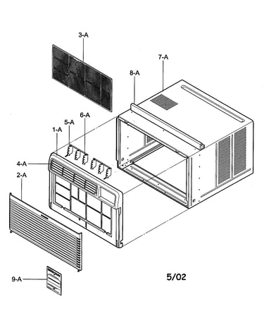 Cabinet/front grille assy