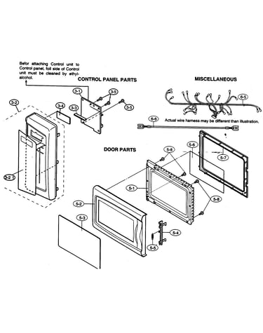 Control panel/door parts/miscellaneous