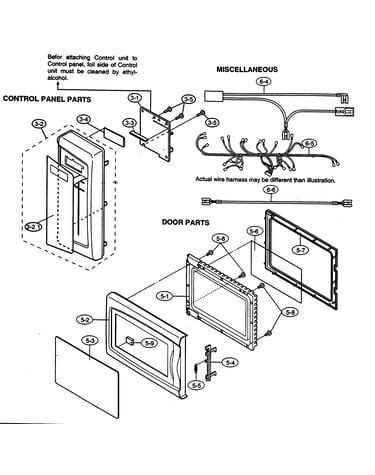 Control panel/door parts/miscellaneous