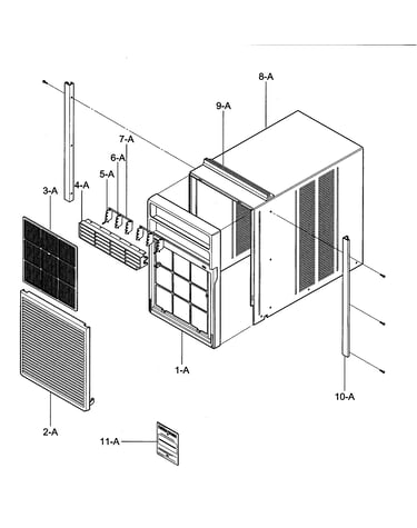 Cabinet/front grille assy